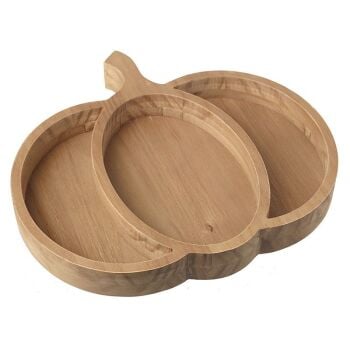 Wooden Pumpkin Serving Tray