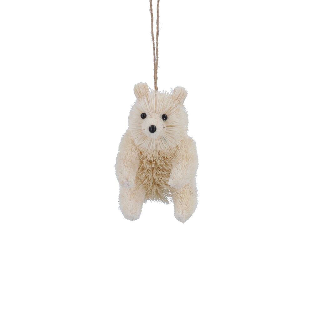 Gisela Graham Bristle Polar Bear Decoration