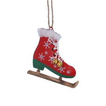 Gisela Graham Metal Ice Skating Boot Decoration