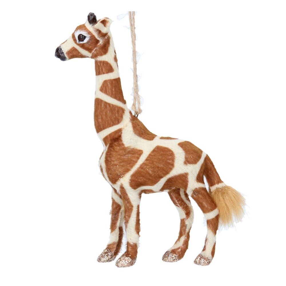 Gisela Graham Faux Fur Giraffe Decoration