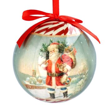 Gisela Graham Nostalgic Santa Paper Bauble