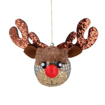 Gisela Graham Mirror Ball Reindeer