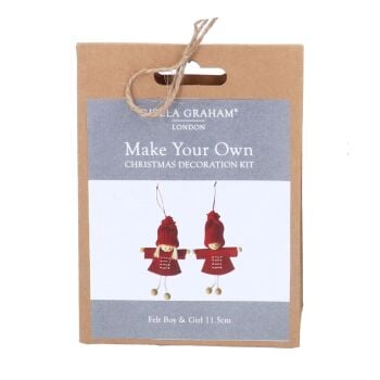 Gisela Graham Make Your Own Scandi Girl and Boy Decoration Kit