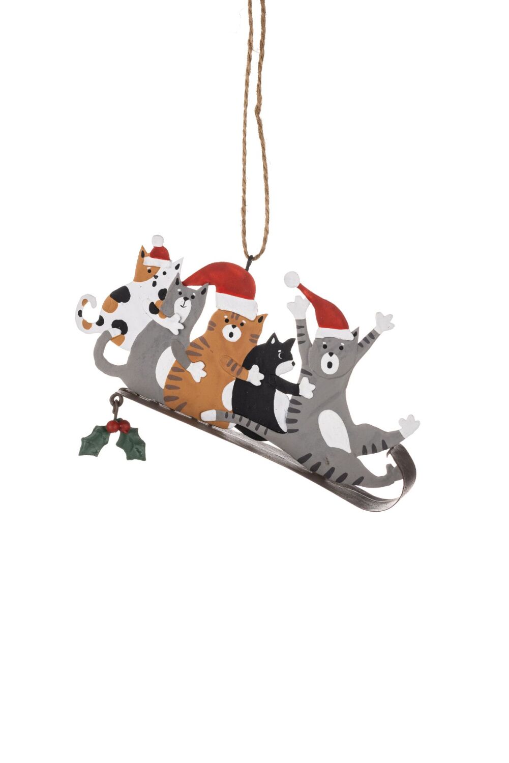 Cats on a Sledge Decoration