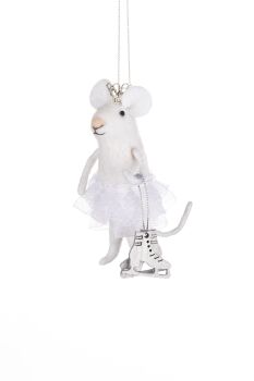 Silver Skates Felt Mouse