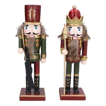 Wooden Painted Nutcracker Ornament  - 2 Assorted