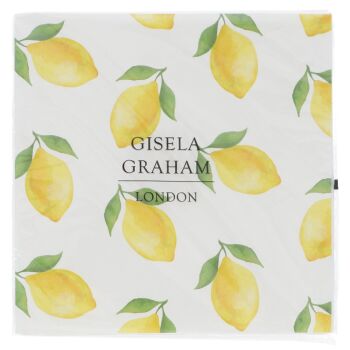 Gisela Graham Lemon Napkins - Pack of 20