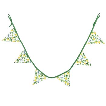 Gisela Graham Lemon and Blue Tit Cotton Bunting