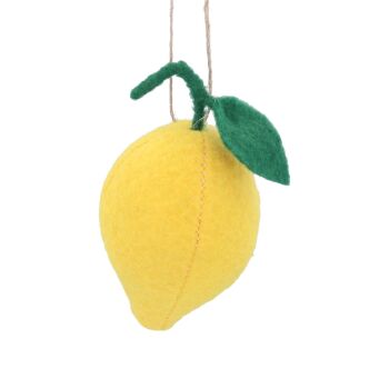 Gisela Graham Fabric Lemon Decoration