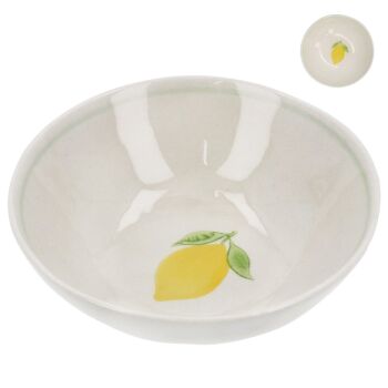 Gisela Graham Lemon Mini Stoneware Bowl