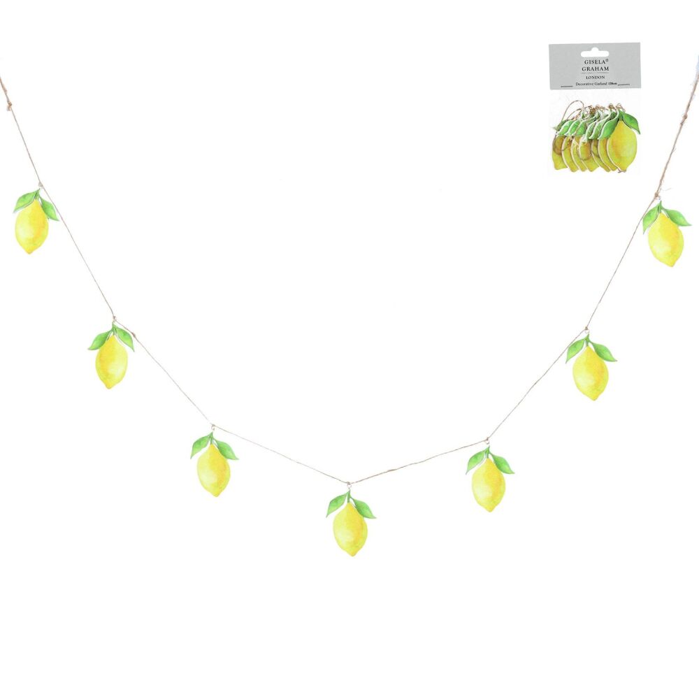 Gisela Graham Lemon Cotton Bunting