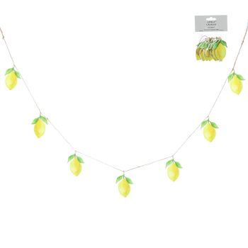 Gisela Graham Lemon Wooden Bunting