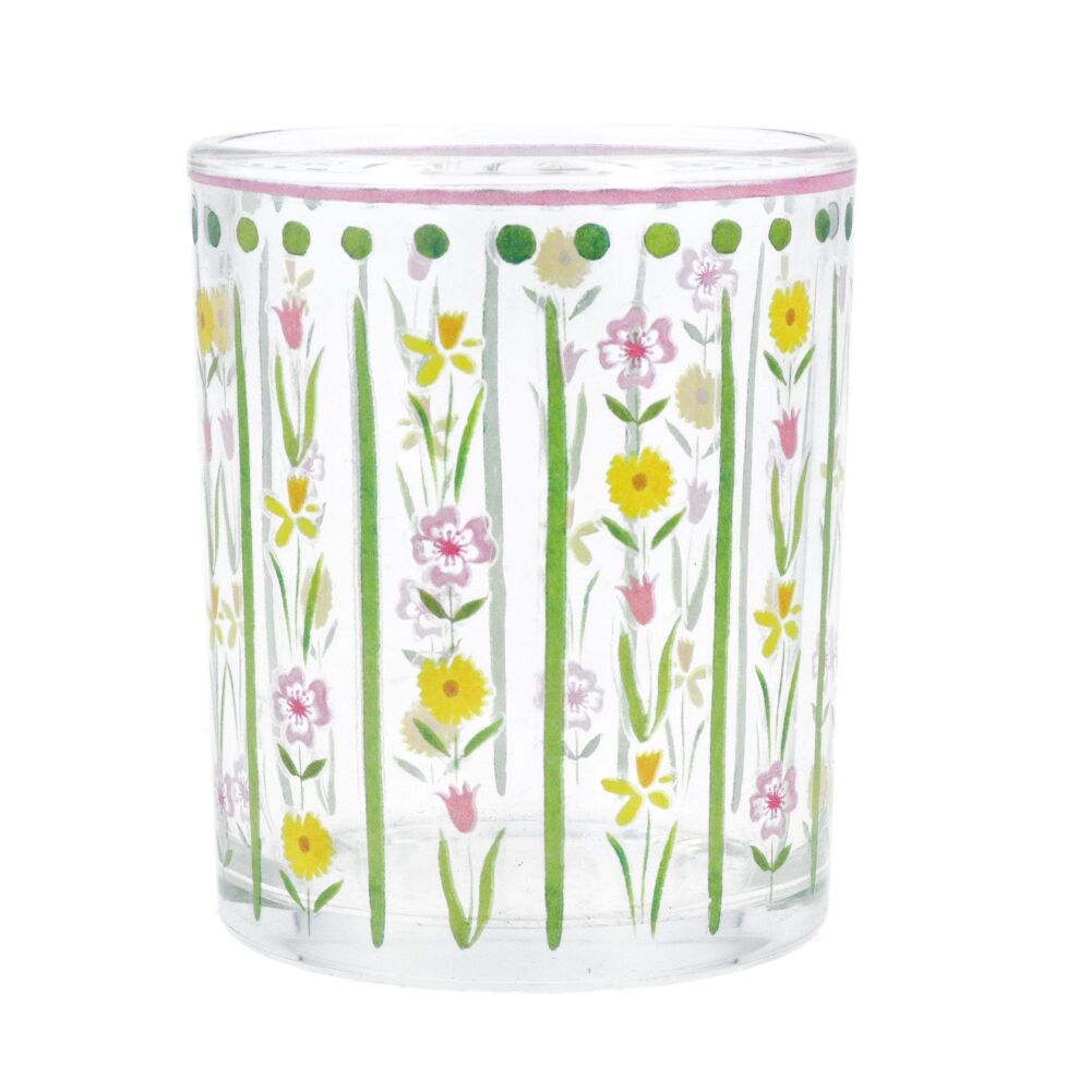 Gisela Graham Pastel Meadow Glass T-Lite