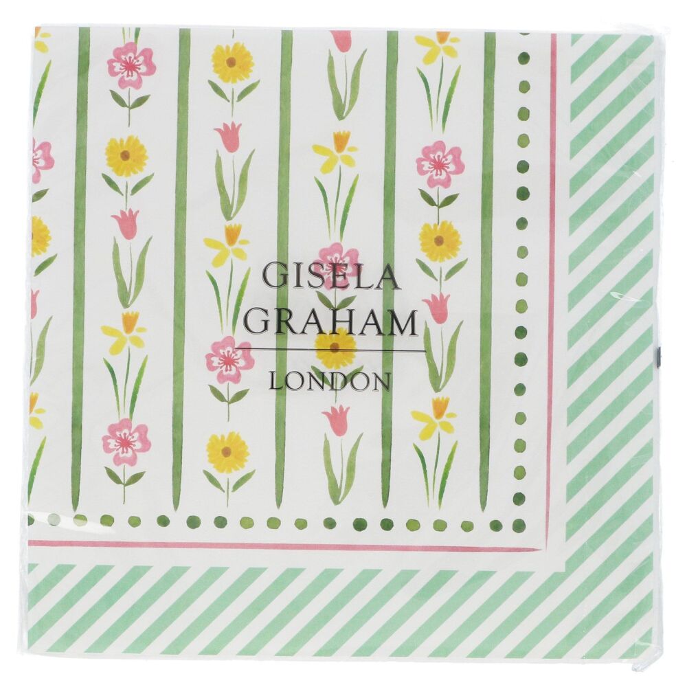 Gisela Graham Pastel Meadow Napkins - Pack of 20
