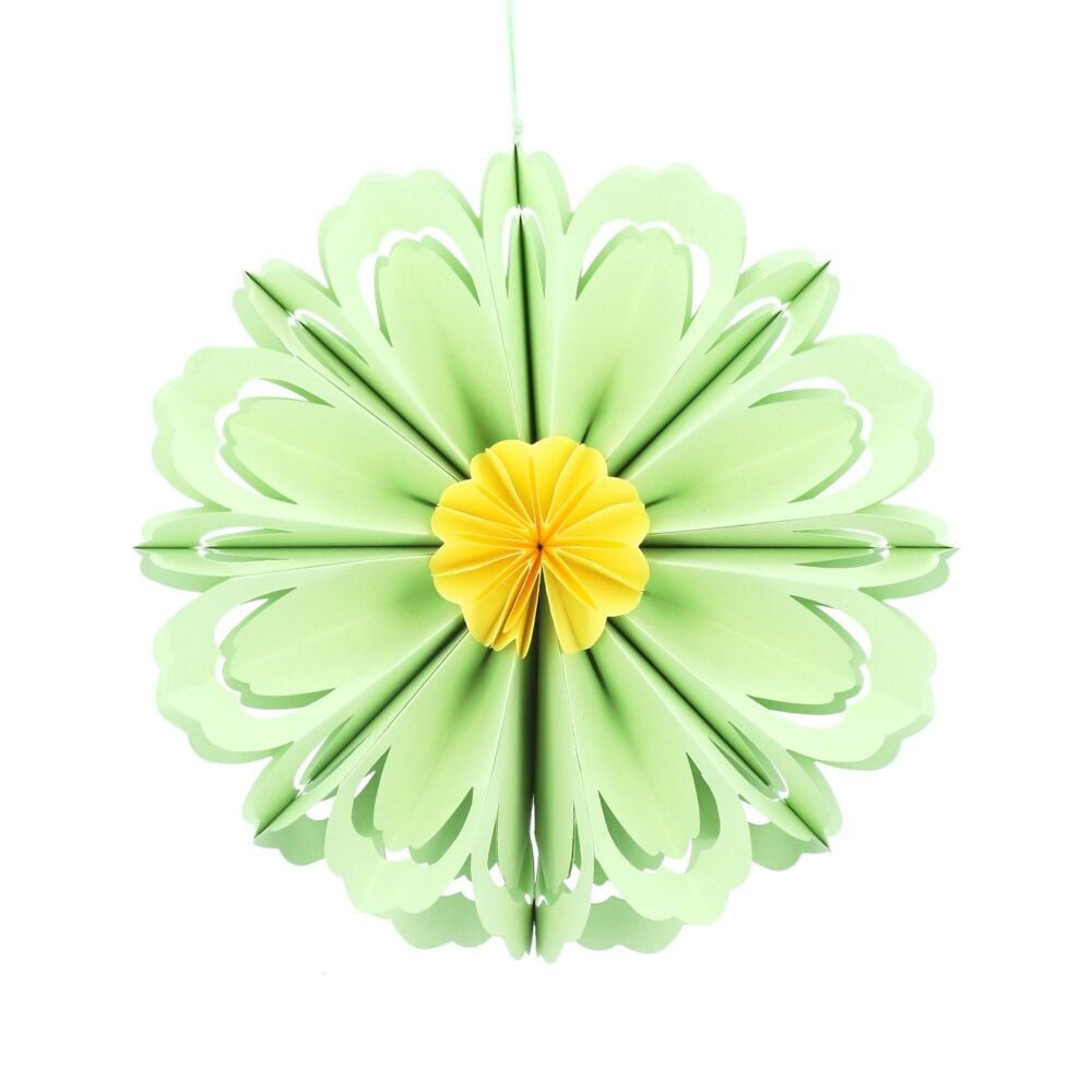 Gisela Graham Paper Filigree Flower Decoration - Green