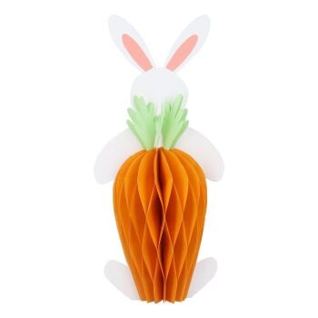 Gisela Graham Paper Carrot with Bunny Decoration