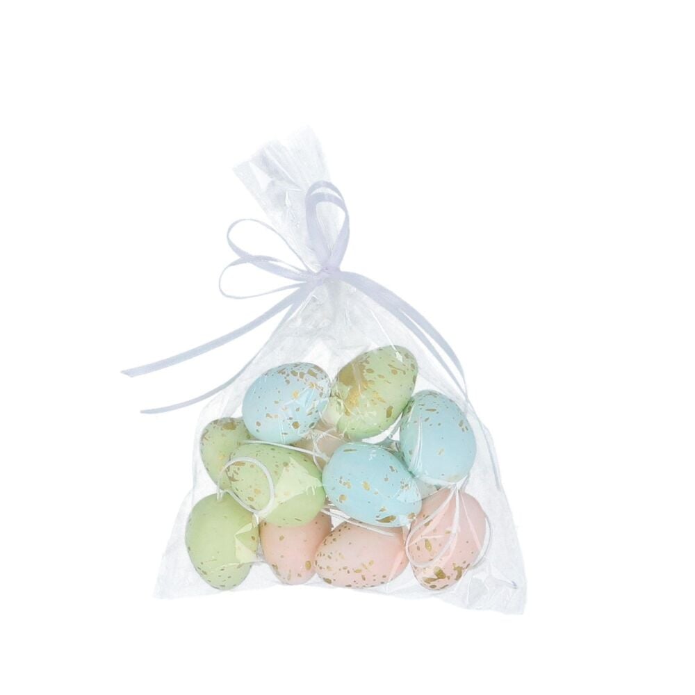 Gisela Graham Pastel Egg with Gold Flecks - Bag of 12