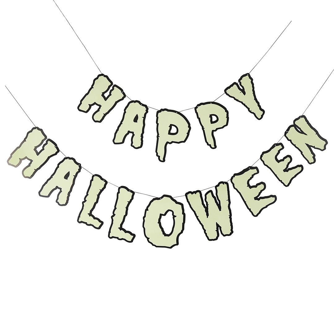 Glow in the Dark 'Happy Halloween' Garland