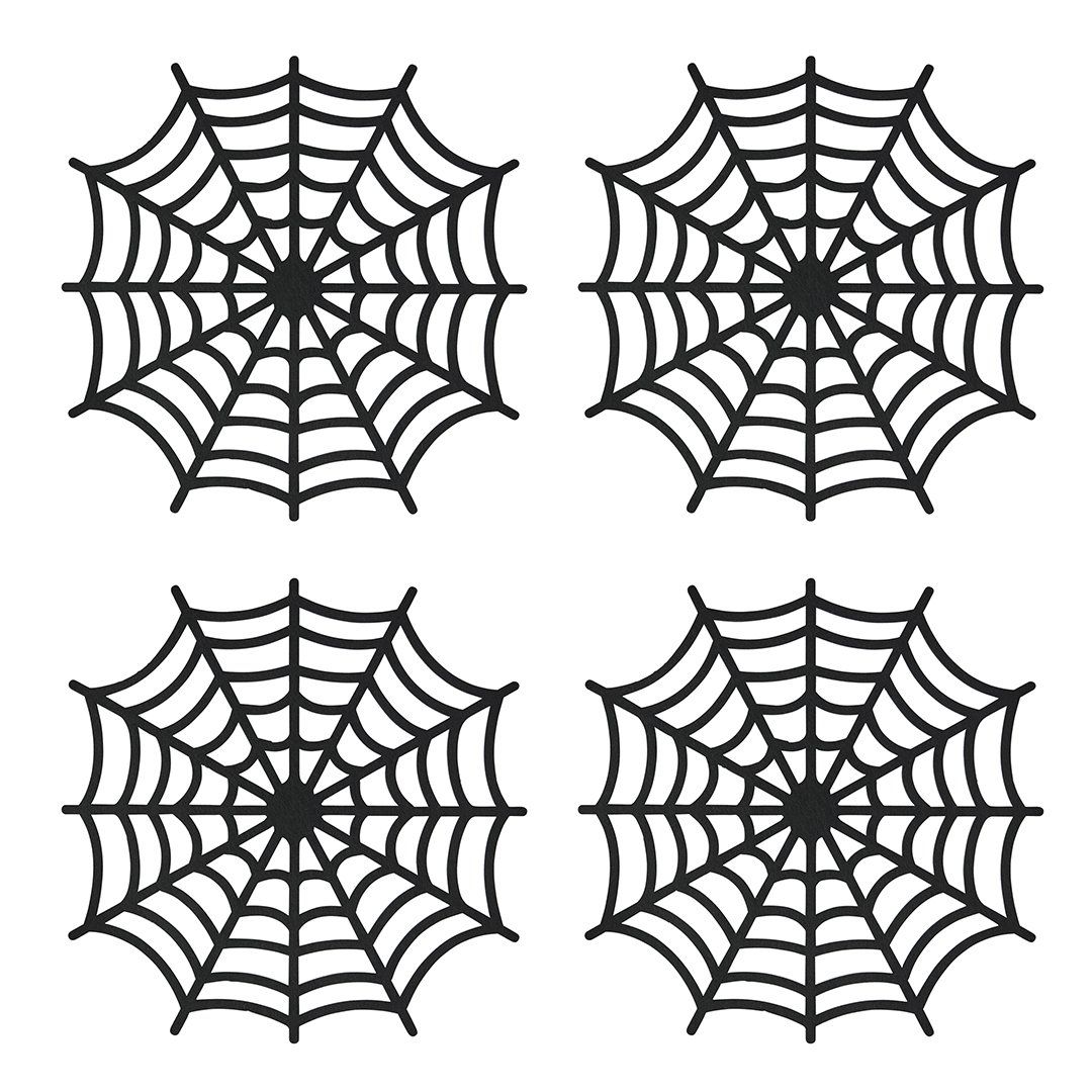 Spider Web Felt Placemats - Set of 4