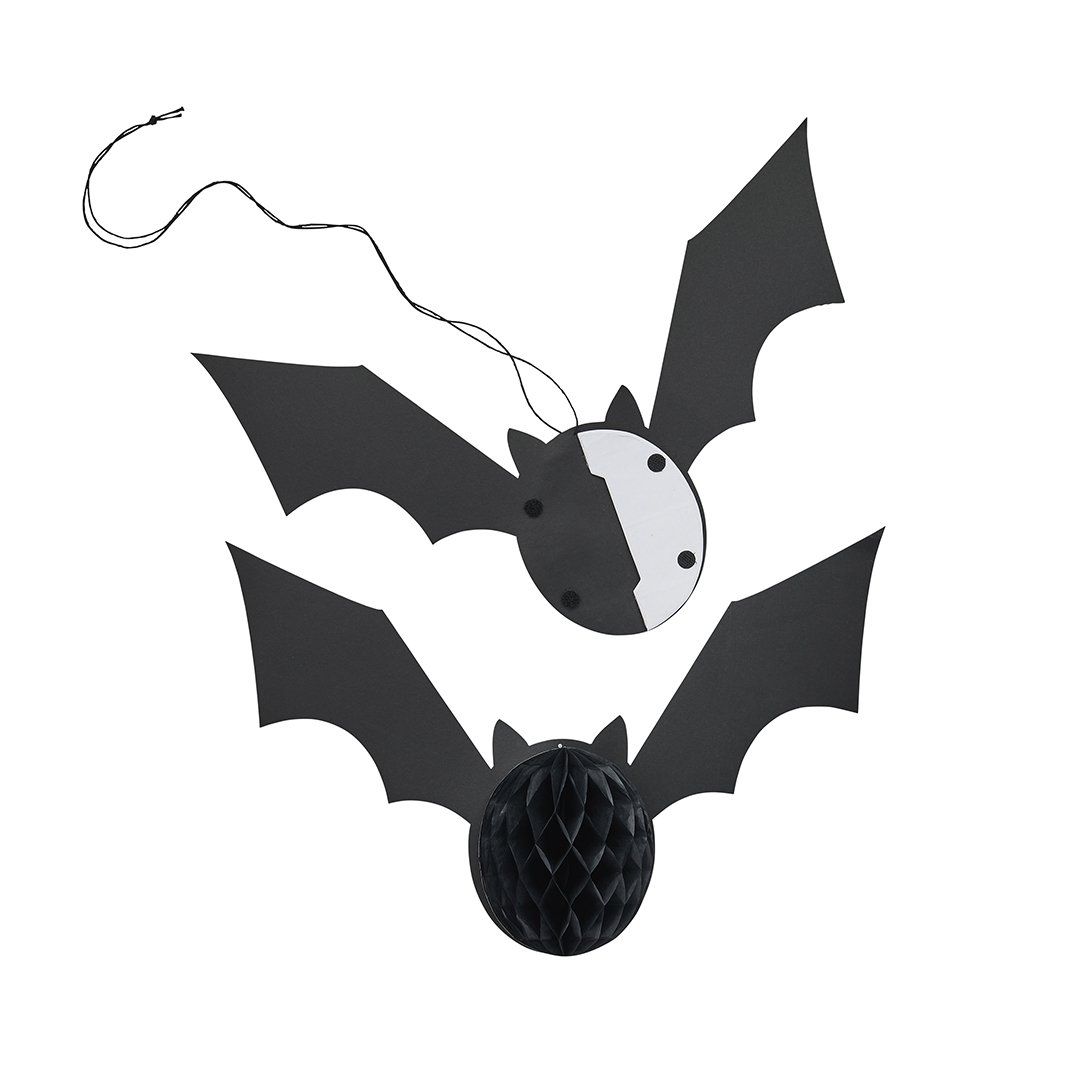 Bat Honeycomb Decorations - Pack of 3