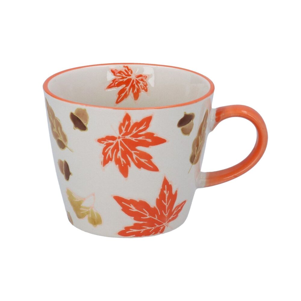 Gisela Graham Stoneware Autumn Leaves Mug