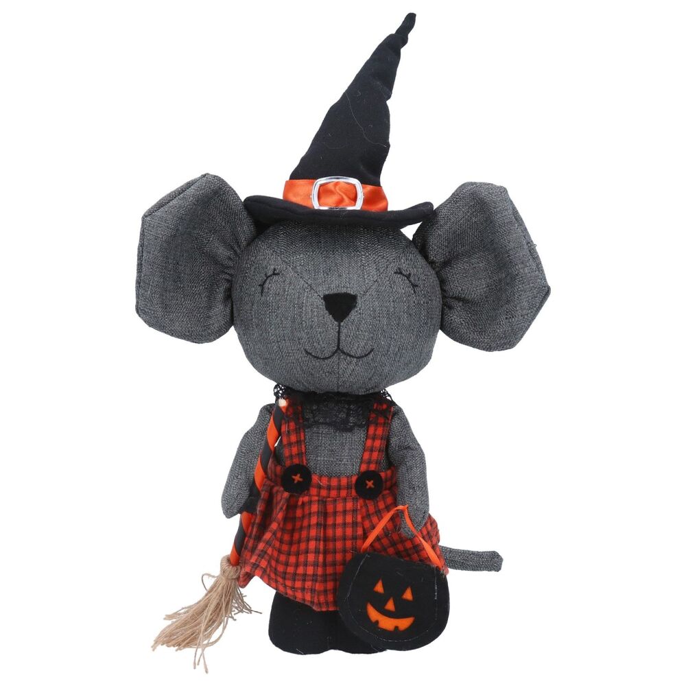 Gisela Graham Fabric Witch Mouse Ornament