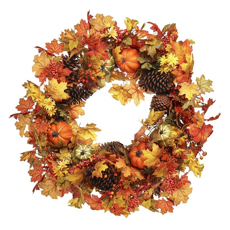 Extra Large Autumnal Pumpkin Wreath