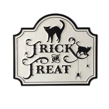 Metal Trick or Treat Sign