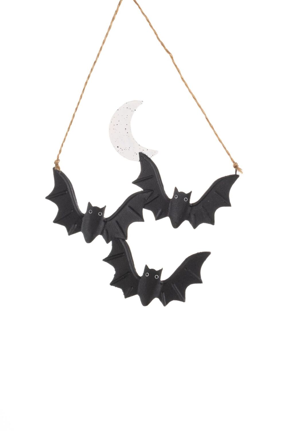 Hanging Bats with Moon Decoration
