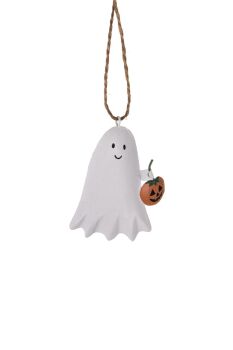 Hanging Ghost with Pumpkin Decoration