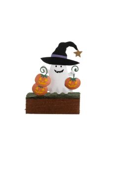 Ghost in Witchs Hat Ornament