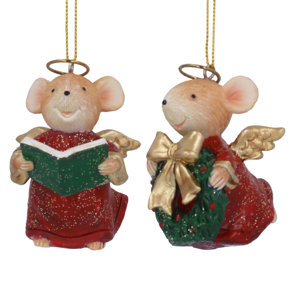Angel Mouse Decorations - Set of 2