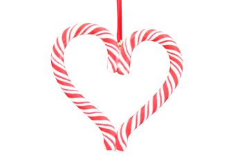 Candy Cane Heart Decoration