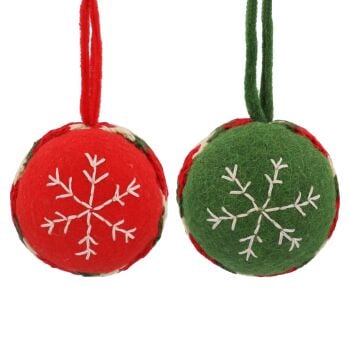 Scandi Felt Snowflake Bauble