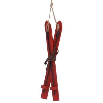 Wooden Hanging Ski Decoration