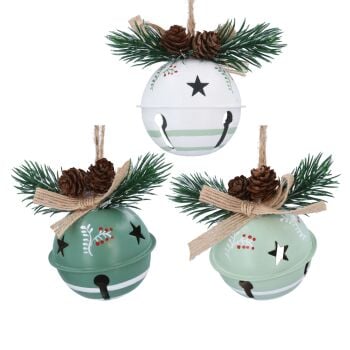 Scandi Mix of 3 Bell Decorations