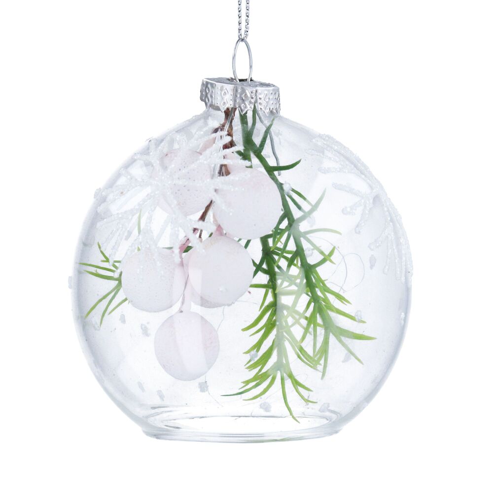 Clear Glass Open Mistletoe Decoration