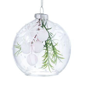 Clear Glass Open Mistletoe Decoration