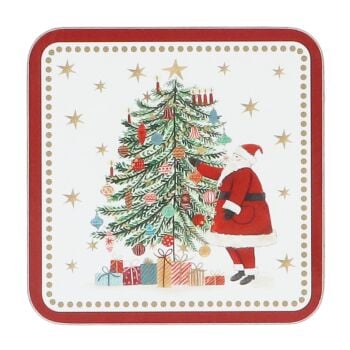 Santa and Tree Coasters -Set of 4