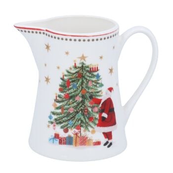 Santa and Tree China Jug - Small
