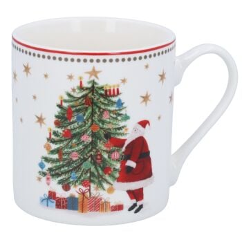 Santa and Tree China Mug