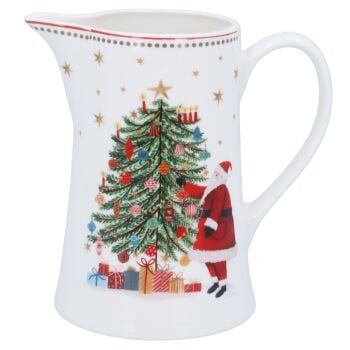 Santa and Tree China Jug - Large