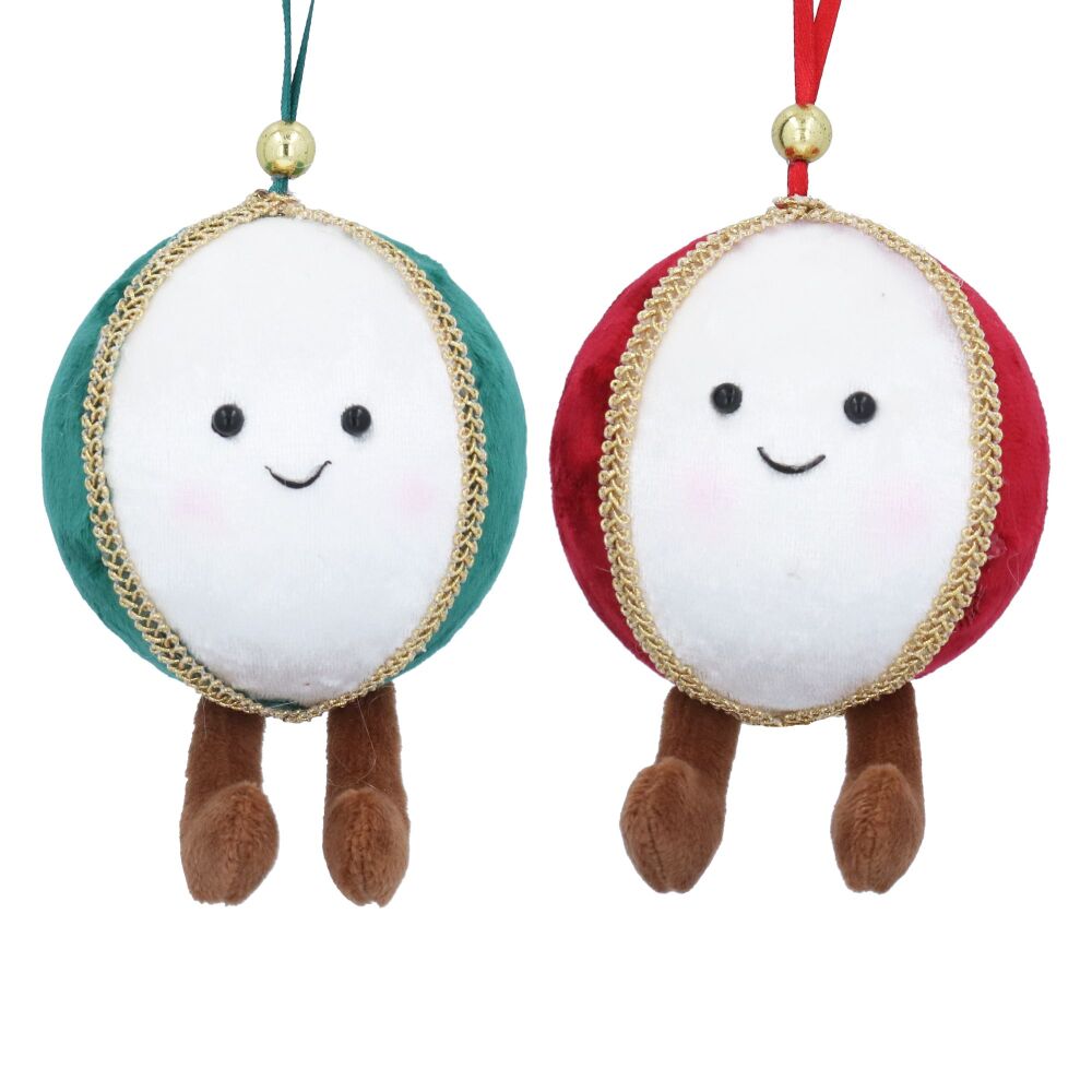 Fabric Smiling Bauble Decoration