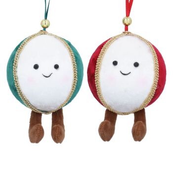 Fabric Smiling Bauble Decoration