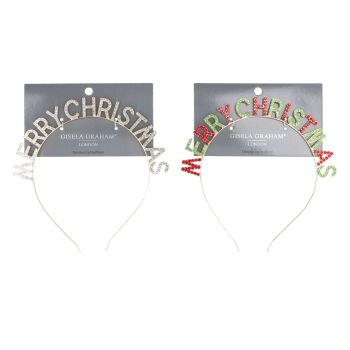 Diamante 'Merry Christmas' Headband