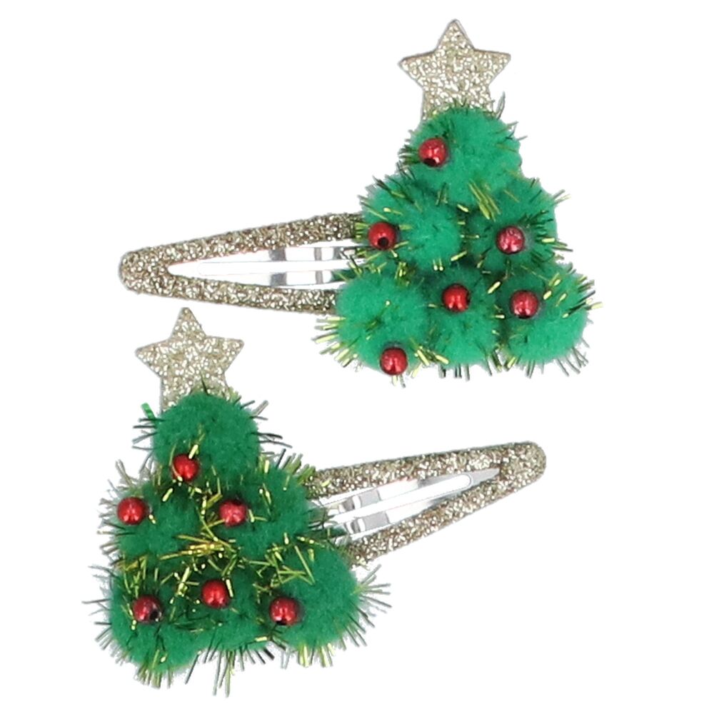 Christmas Tree Hairclips - Set of 2