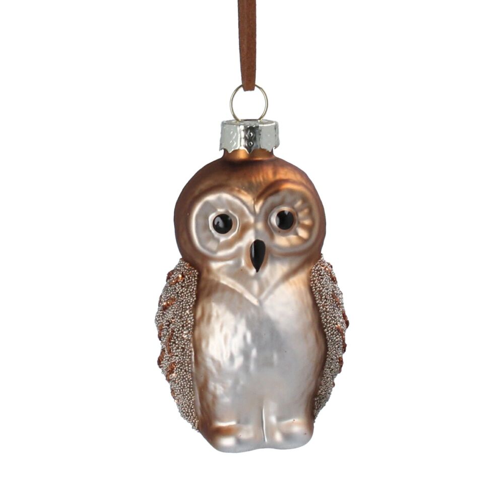Glass and Bead Owl Decoration