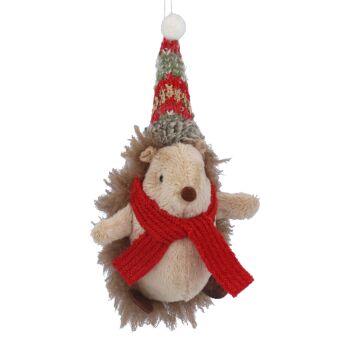 Soft Winter Hedgehog Decoration
