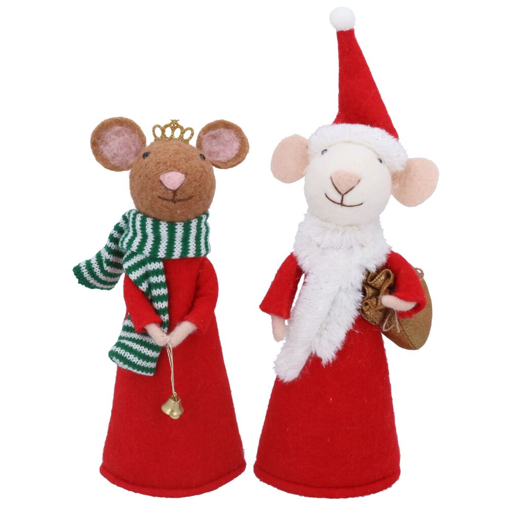 Felt Mouse Tree Topper - 2 Assorted