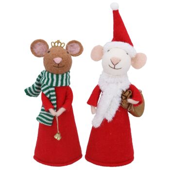 Felt Mouse Tree Topper - 2 Assorted